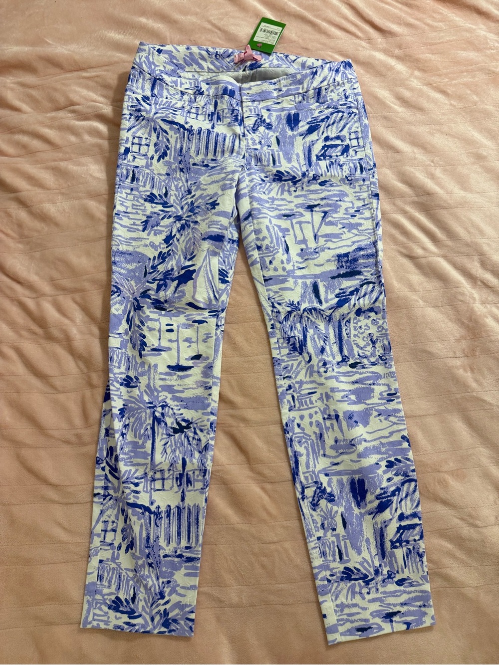 Lilly Pulitzer Kelly Skinny Ankle Pants, Lilac Verbena, Rock the Dock, Sz 2, NWT